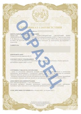 Образец Сертификат СТО 01.064.00220722.2-2020 Егорлык Сертификат СТО 01.064.00220722.2-2020 